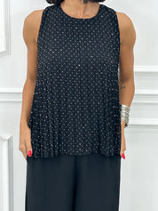 TOP PLISSET E STRASS NEW SS25