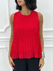 TOP PLISSET E STRASS NEW SS25