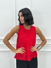 TOP PLISSET E STRASS NEW SS25