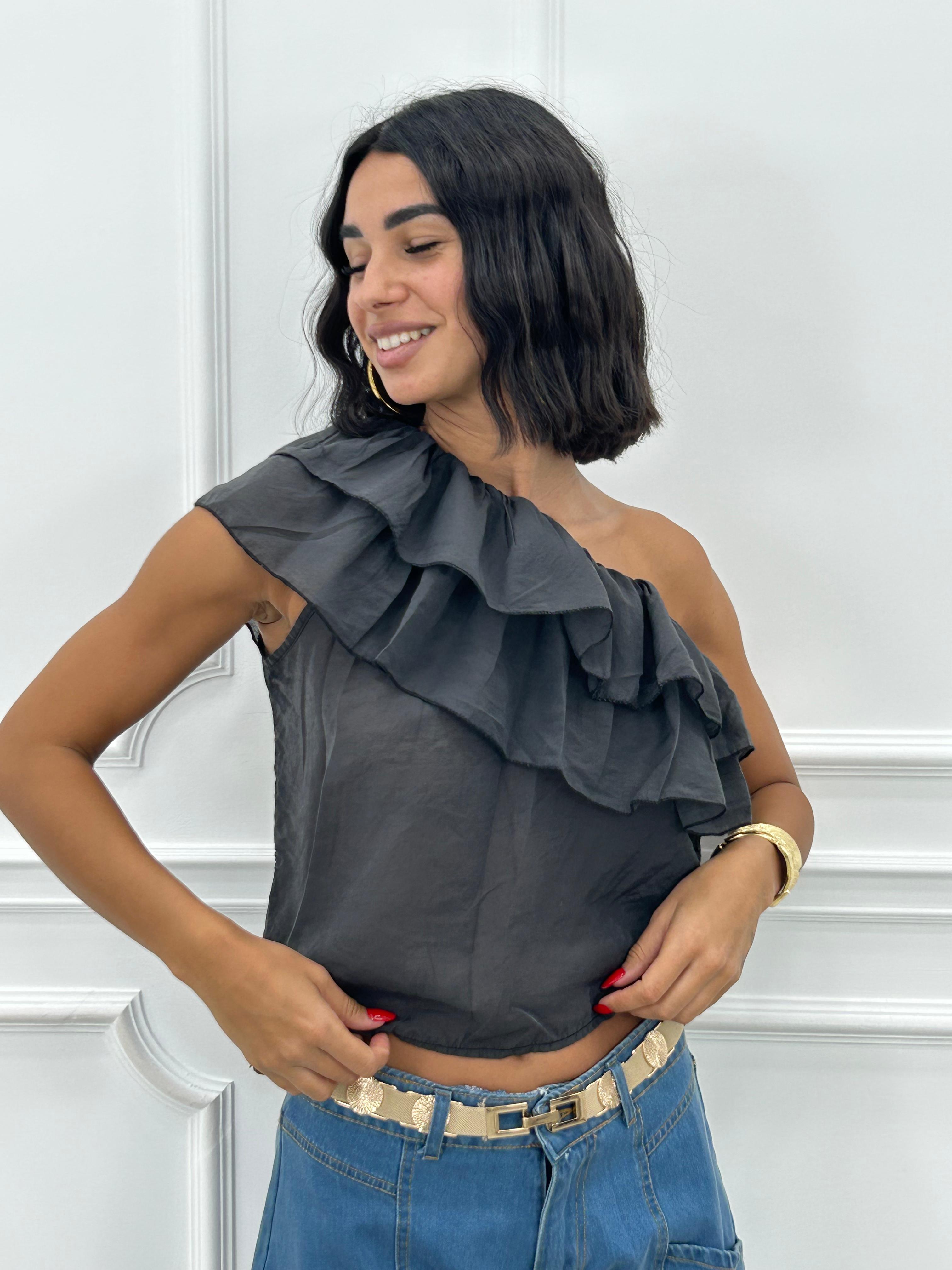 MAGLIA MONOSPALLA E ROUCHE NEW SS25