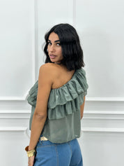 MAGLIA MONOSPALLA E ROUCHE NEW SS25