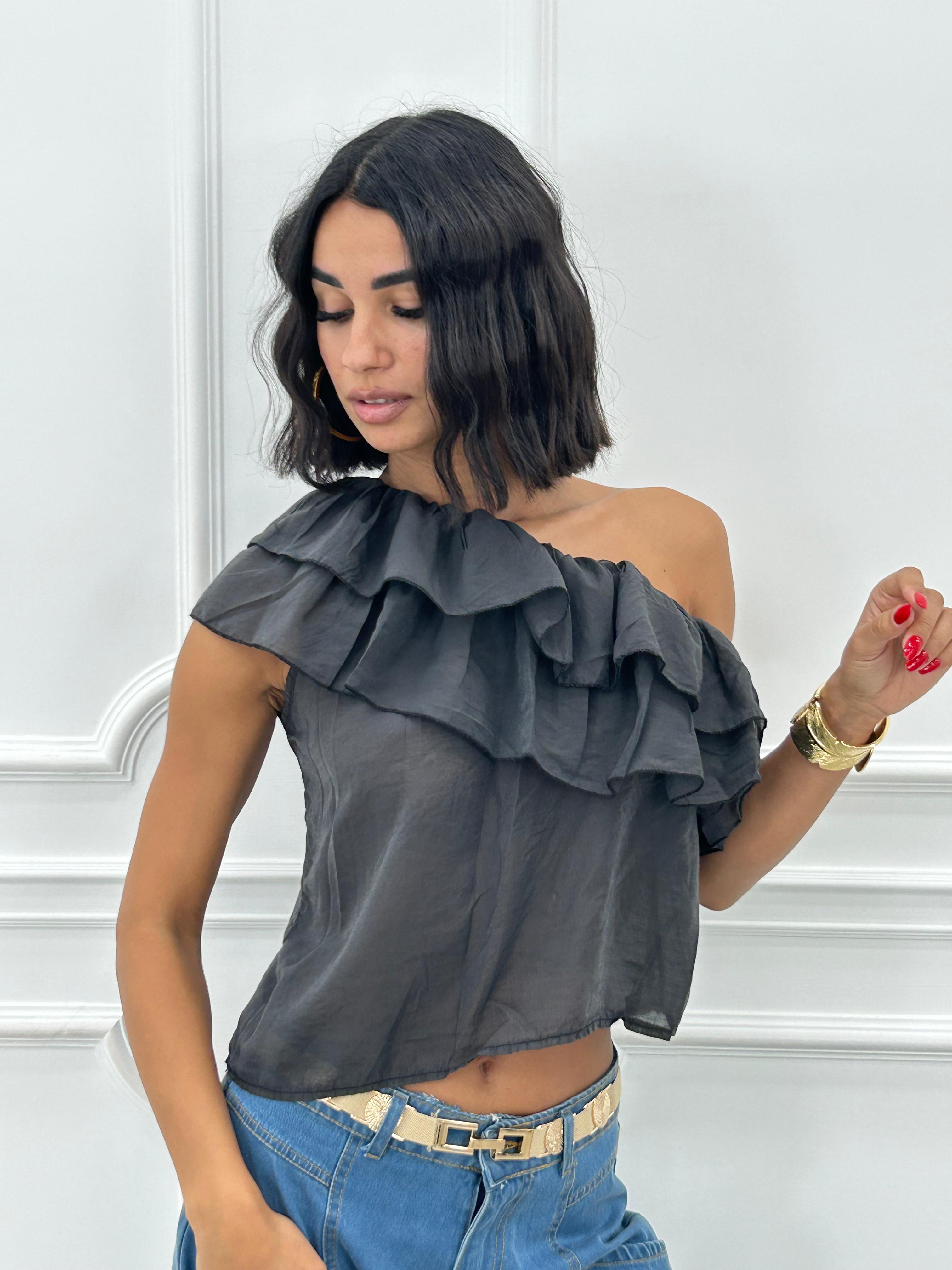 MAGLIA MONOSPALLA E ROUCHE NEW SS25
