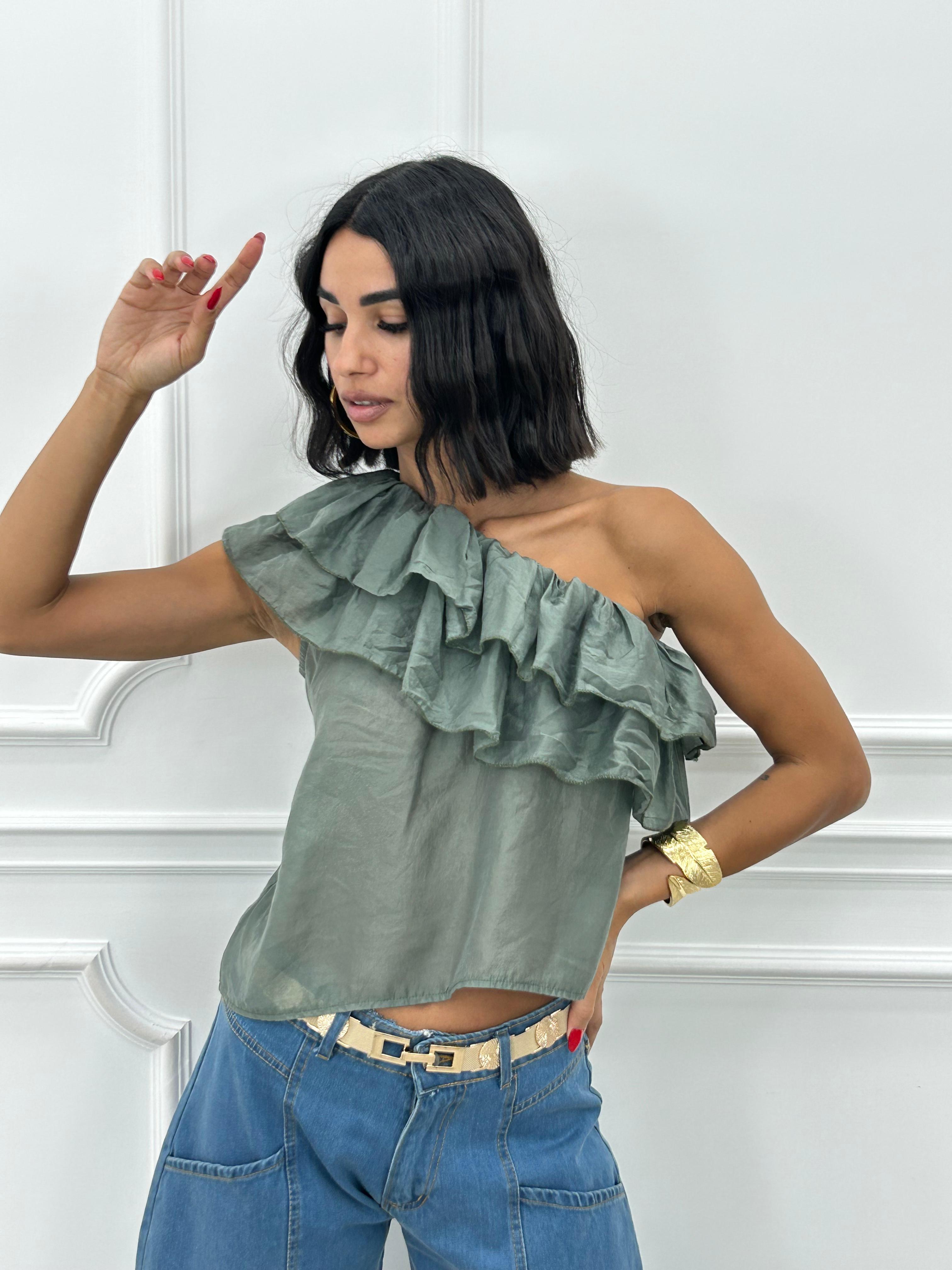 MAGLIA MONOSPALLA E ROUCHE NEW SS25