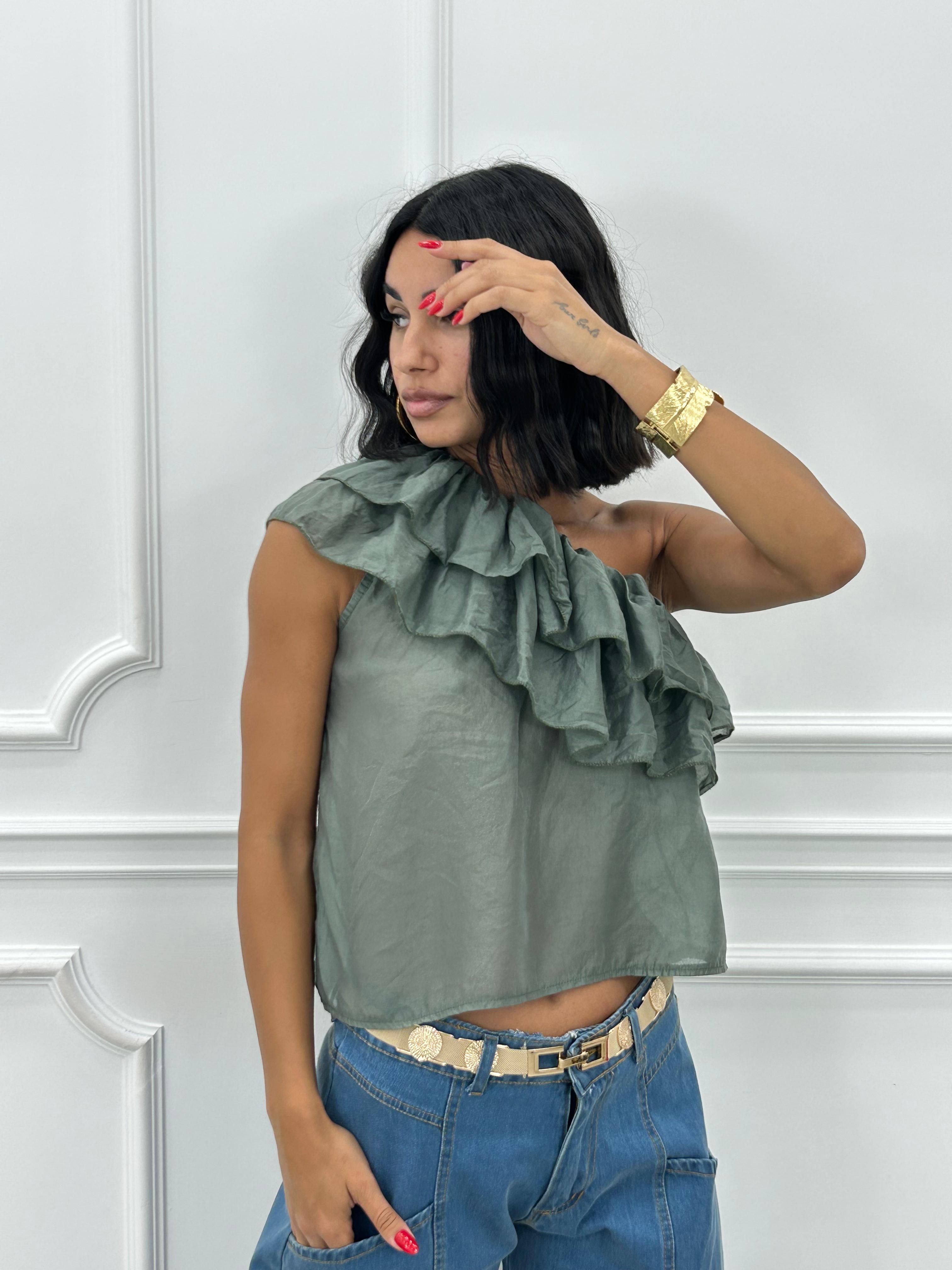 MAGLIA MONOSPALLA E ROUCHE NEW SS25