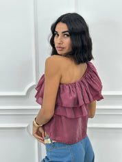 MAGLIA MONOSPALLA E ROUCHE NEW SS25