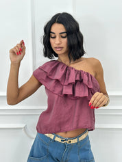 MAGLIA MONOSPALLA E ROUCHE NEW SS25