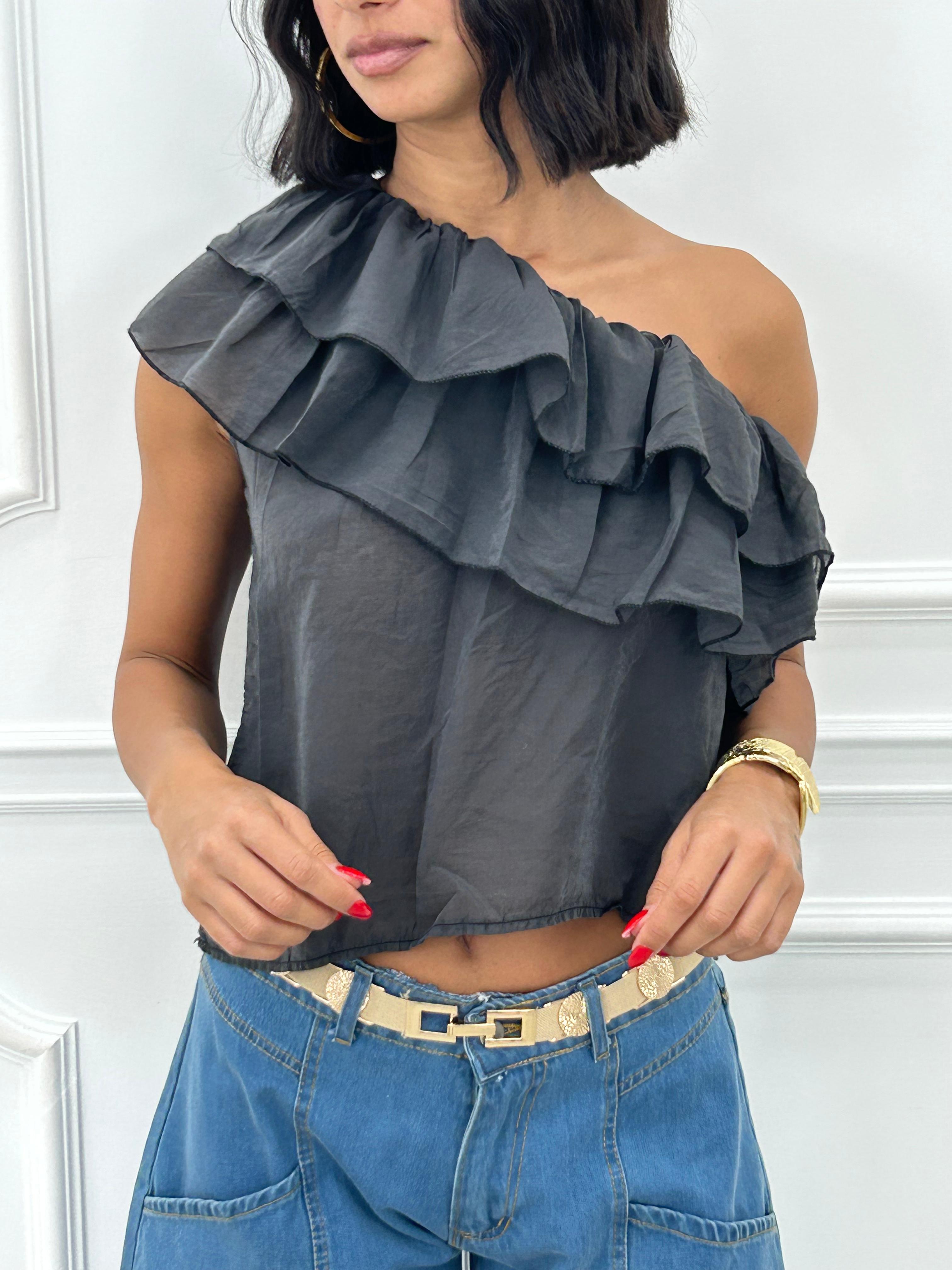 MAGLIA MONOSPALLA E ROUCHE NEW SS25