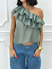 MAGLIA MONOSPALLA E ROUCHE NEW SS25