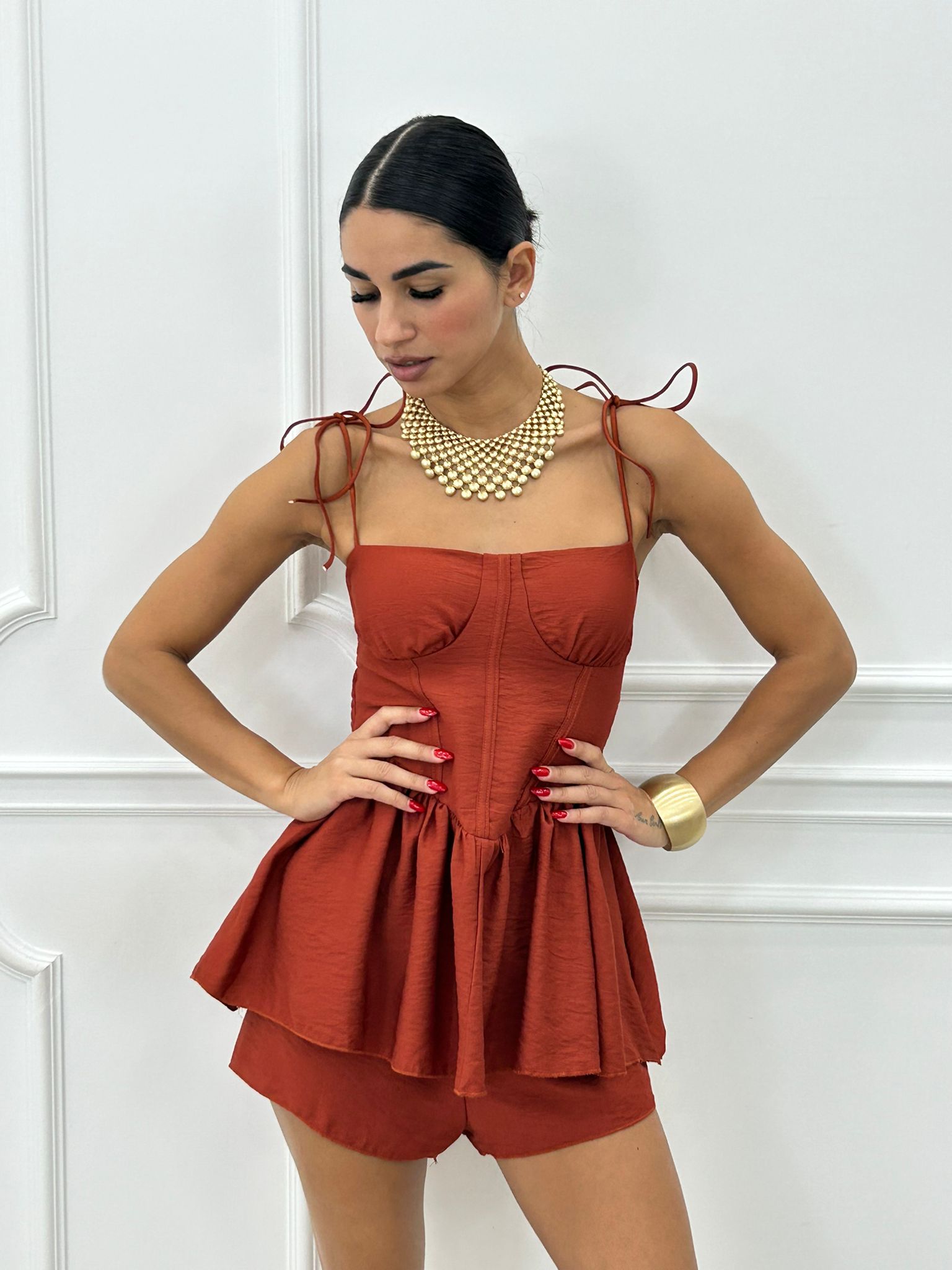 COORD-SET SHORTS E TOP NEW SS25