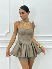 COORD-SET SHORTS E TOP NEW SS25