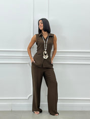 COORD-SET GILET E PANTALONE  NEW SS25