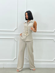 COORD-SET GILET E PANTALONE  NEW SS25