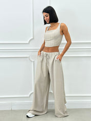 COORDINATO TOP E PANTAPALAZZO NEW SS25