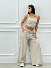 COORDINATO TOP E PANTAPALAZZO NEW SS25