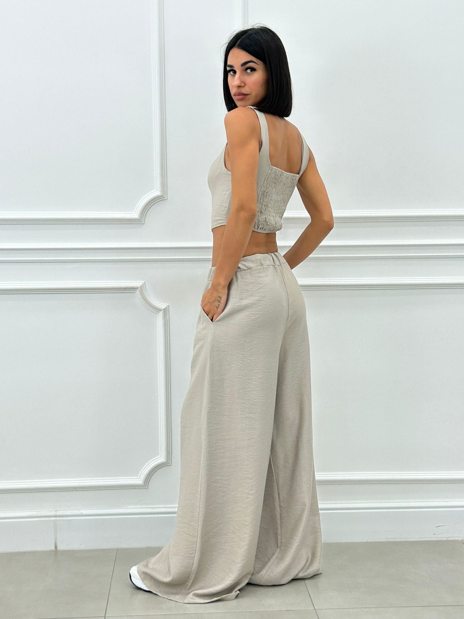 COORDINATO TOP E PANTAPALAZZO NEW SS25