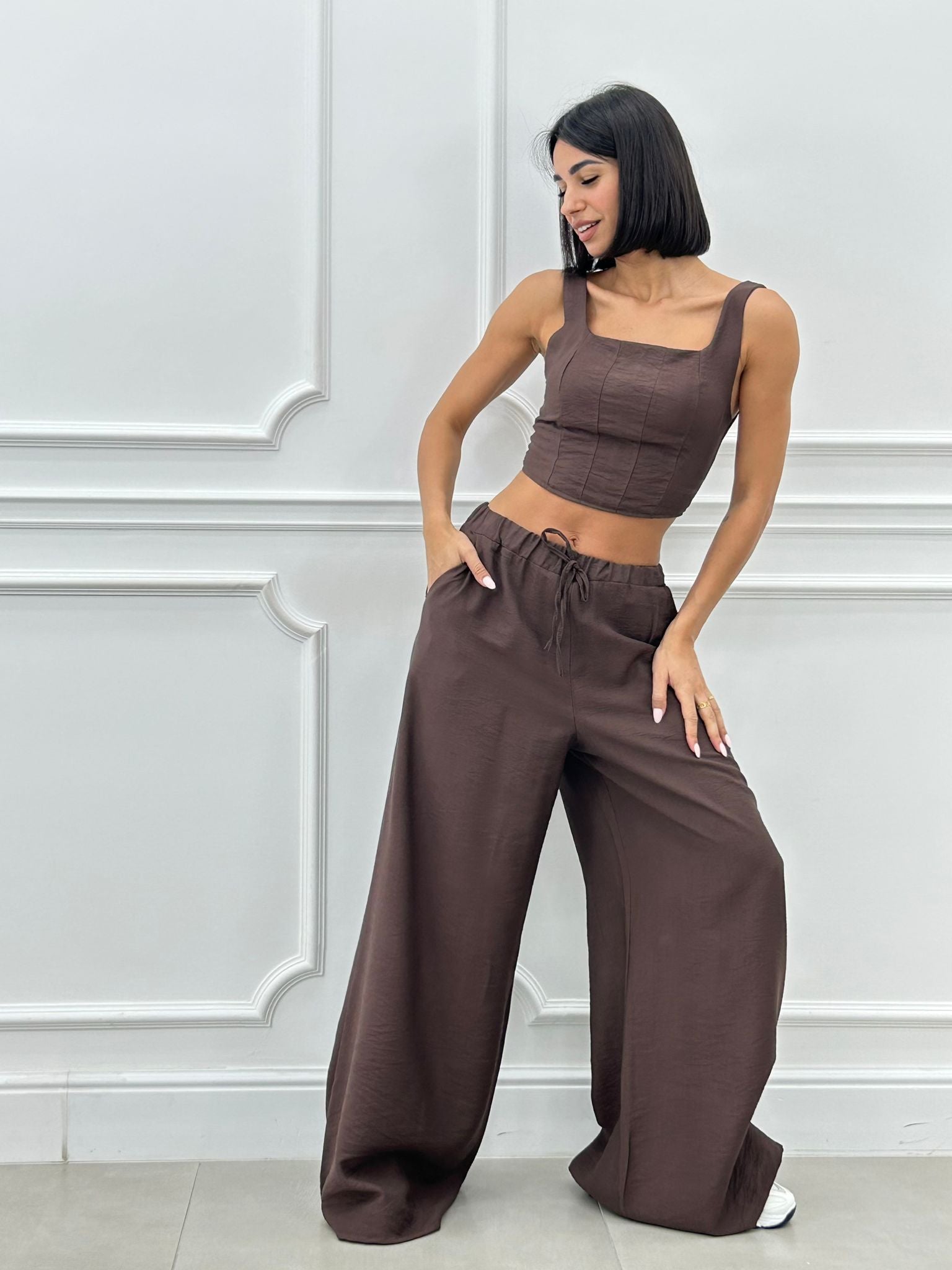COORDINATO TOP E PANTAPALAZZO NEW SS25
