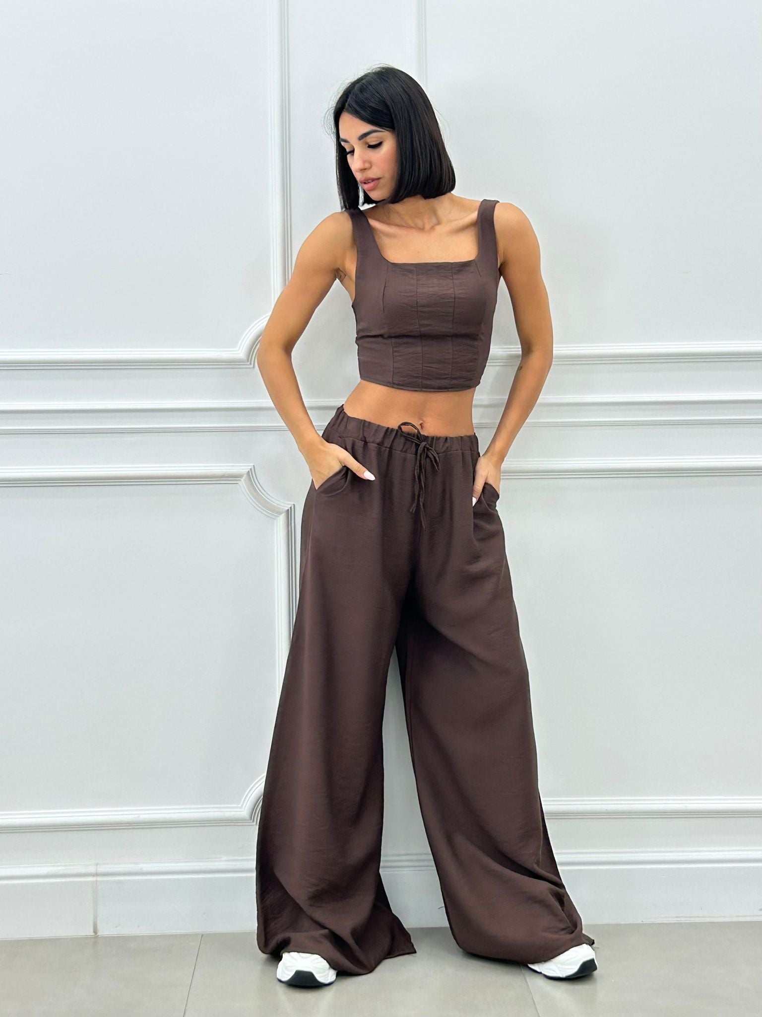 COORDINATO TOP E PANTAPALAZZO NEW SS25