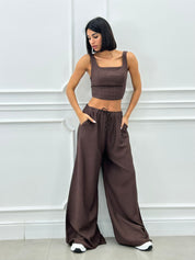 COORDINATO TOP E PANTAPALAZZO NEW SS25