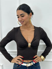 MAGLIA CON DETTAGLIO ORO NEW AI26