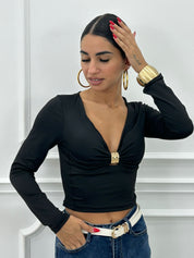 MAGLIA CON DETTAGLIO ORO NEW AI26