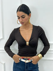 MAGLIA CON DETTAGLIO ORO NEW AI26