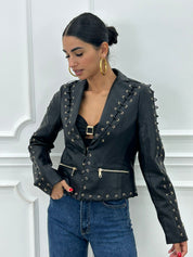 GIUBBINO ECOPELLE CON STRINGHE NEW AI26