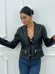 GIUBBINO ECOPELLE CON STRINGHE NEW AI26