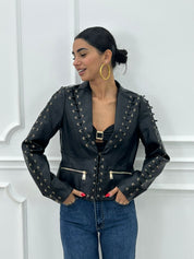GIUBBINO ECOPELLE CON STRINGHE NEW AI26