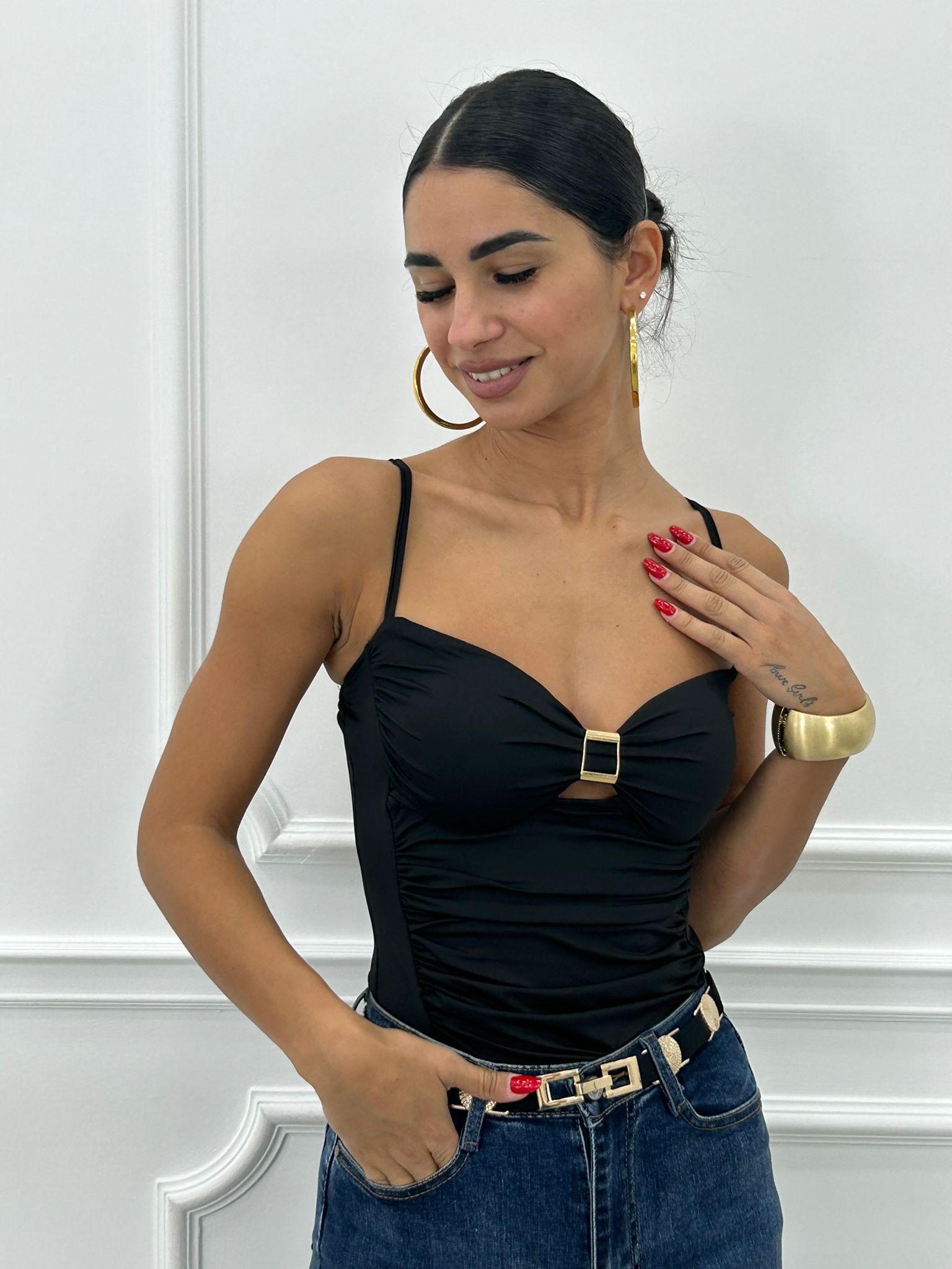 BODY CON DETTAGLIO ORO NEW AI26