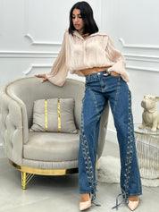 JEANS CON STRINGHE NEW AI26