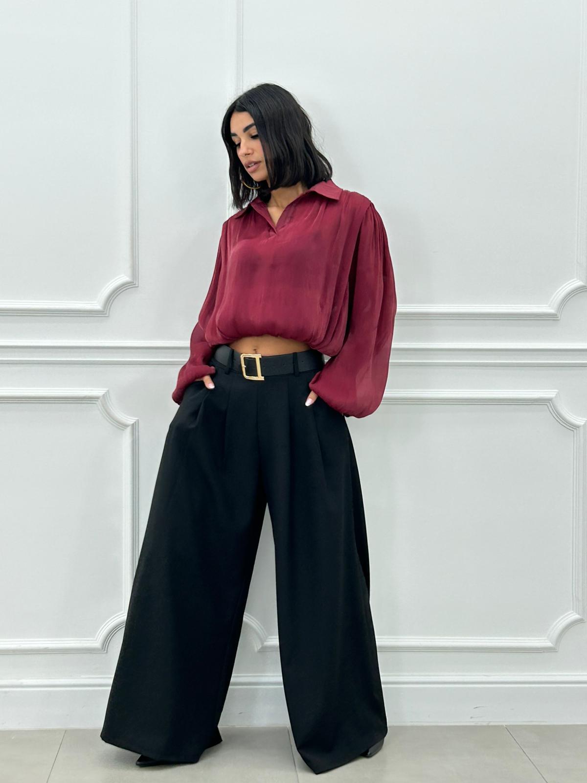 PANTALONE PALAZZO CON CINTURA NEW AI26