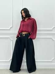 PANTALONE PALAZZO CON CINTURA NEW AI26