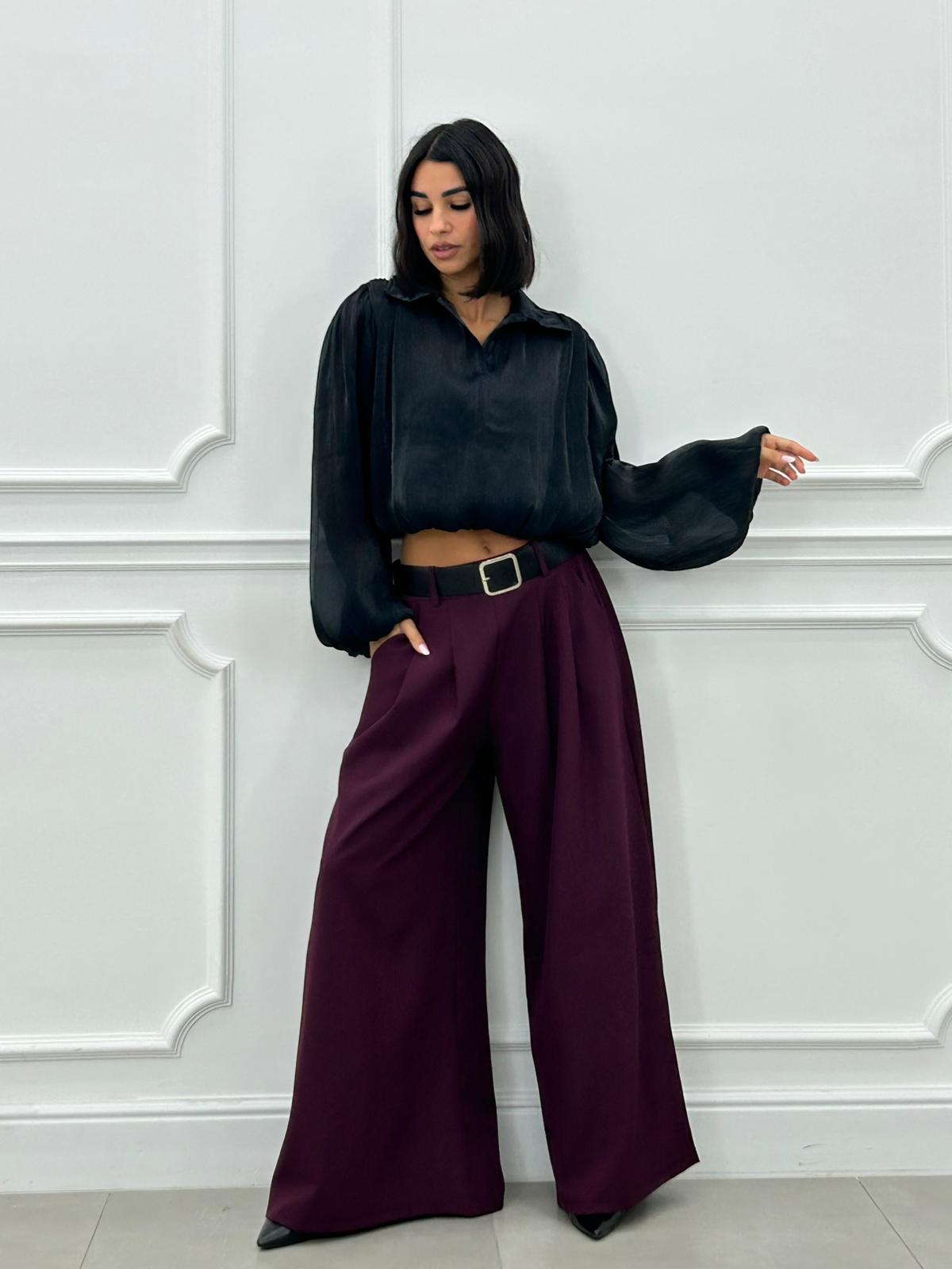 PANTALONE PALAZZO CON CINTURA NEW AI26