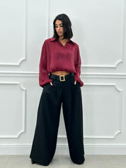 PANTALONE PALAZZO CON CINTURA NEW AI26