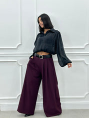 PANTALONE PALAZZO CON CINTURA NEW AI26