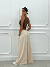 PANTALONE CON PINCES E DOPPIO FIOCCO NEW AI26