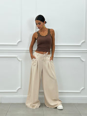 PANTALONE CON PINCES E DOPPIO FIOCCO NEW AI26