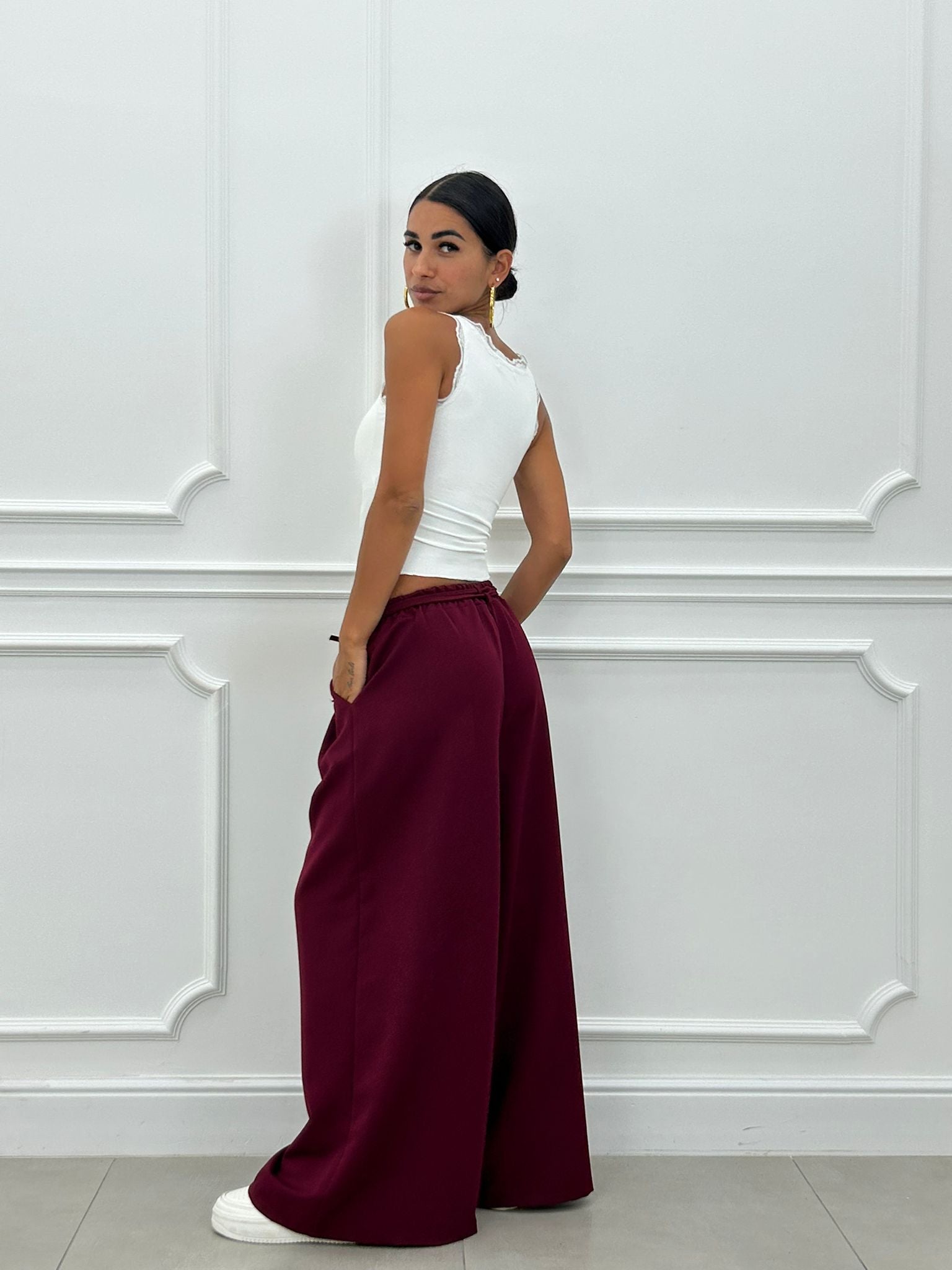 PANTALONE CON PINCES E DOPPIO FIOCCO NEW AI26