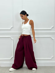 PANTALONE CON PINCES E DOPPIO FIOCCO NEW AI26