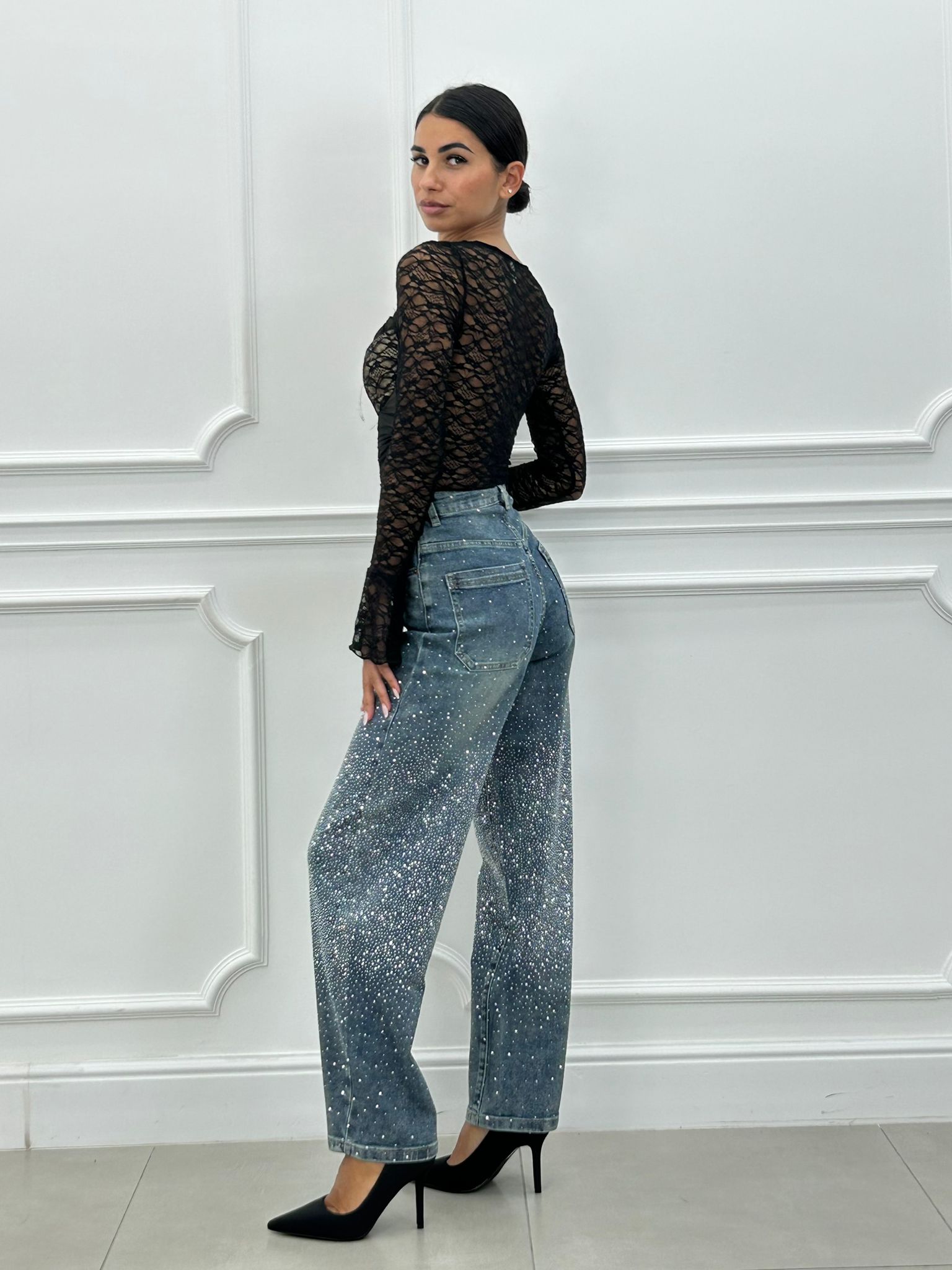 JEANS BARRELL CON STRASS AI26