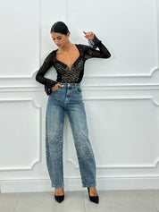 JEANS BARRELL CON STRASS AI26