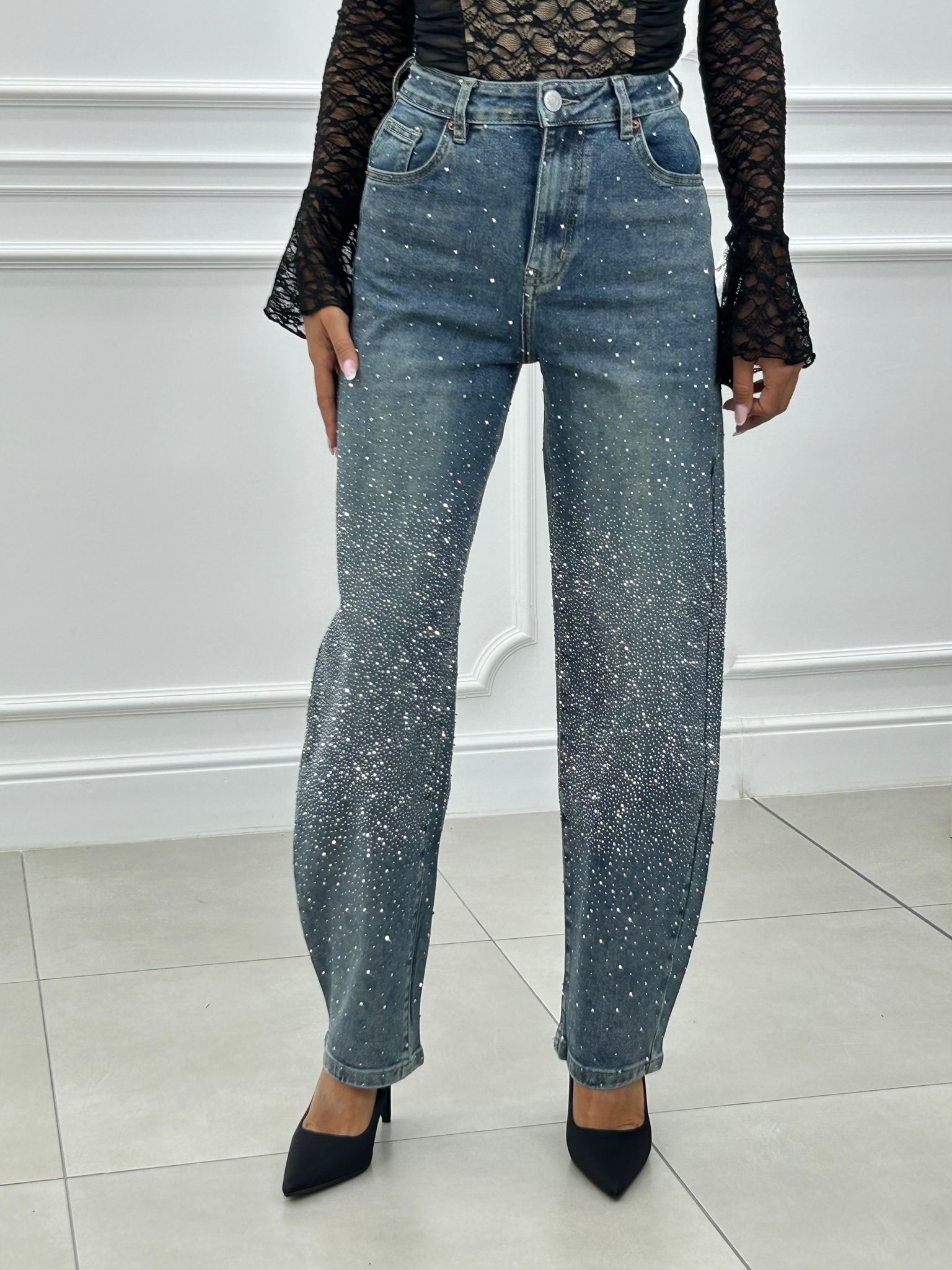 JEANS BARRELL CON STRASS AI26