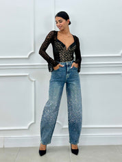JEANS BARRELL CON STRASS AI26