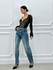 JEANS BARRELL CON STRASS AI26