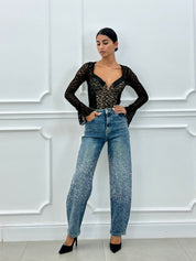 JEANS BARRELL CON STRASS AI26