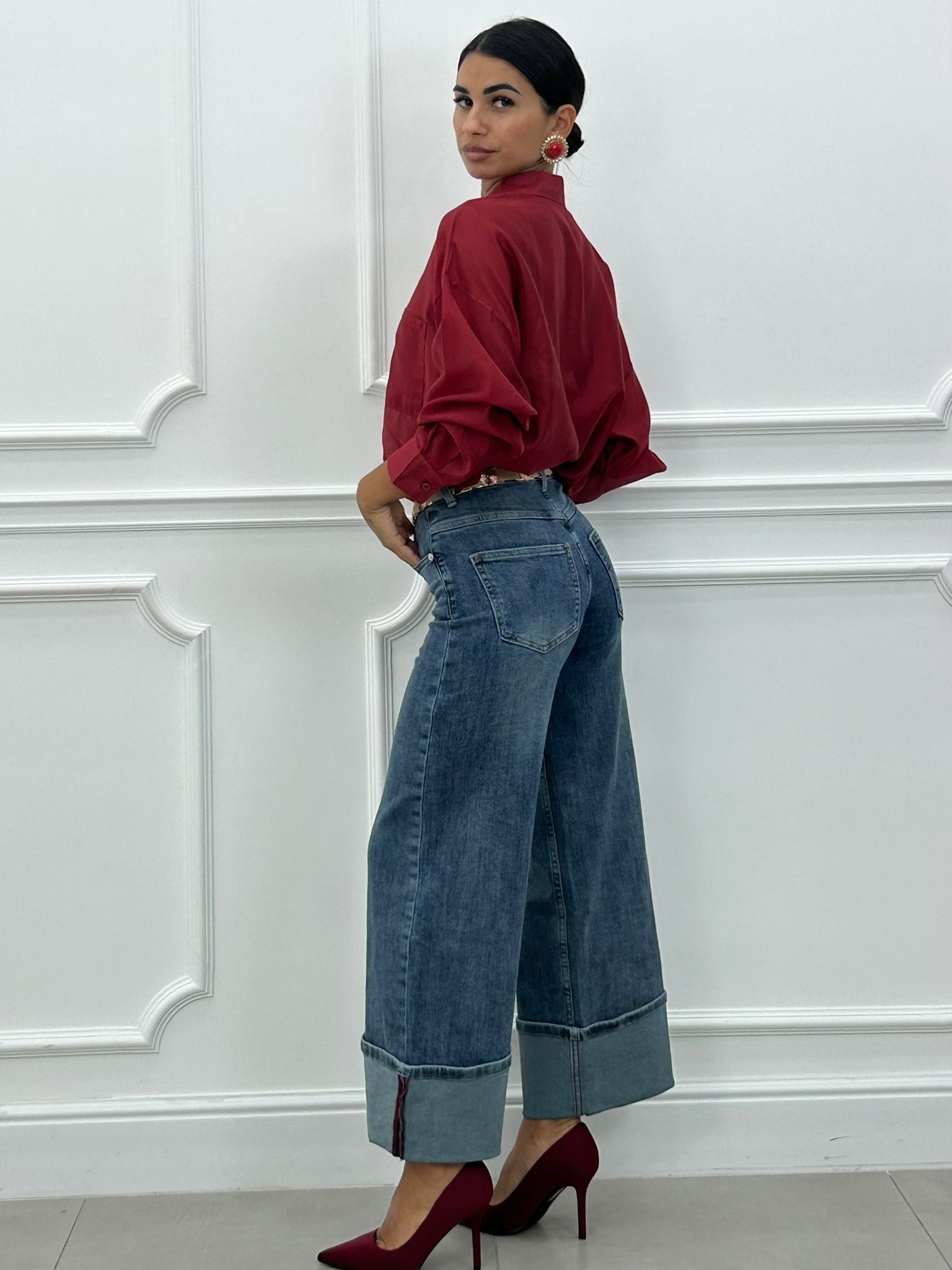 JEANS BAGGY CON RISVOLTO AI26