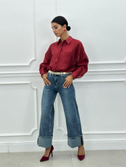 JEANS BAGGY CON RISVOLTO AI26