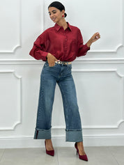 JEANS BAGGY CON RISVOLTO AI26