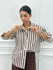 CAMICIA OVERSIZE A RIGHE AI26