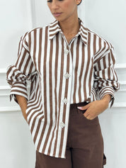 CAMICIA OVERSIZE A RIGHE AI26